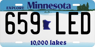 MN license plate 659LED