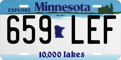 MN license plate 659LEF