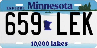 MN license plate 659LEK