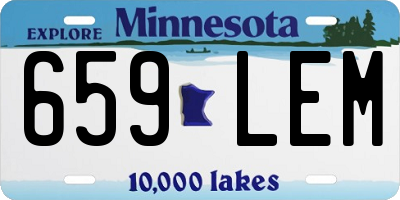 MN license plate 659LEM