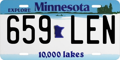 MN license plate 659LEN