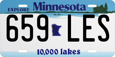 MN license plate 659LES