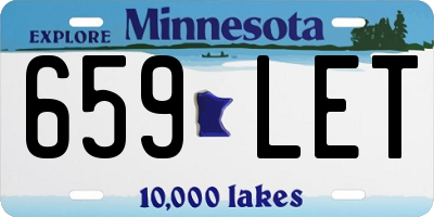 MN license plate 659LET
