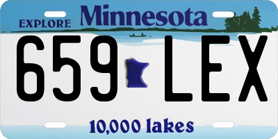 MN license plate 659LEX