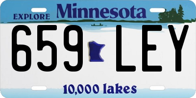 MN license plate 659LEY