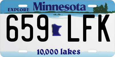 MN license plate 659LFK