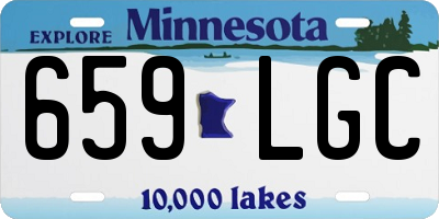 MN license plate 659LGC