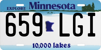 MN license plate 659LGI