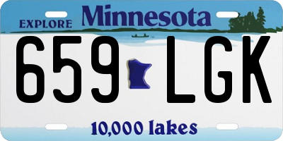 MN license plate 659LGK