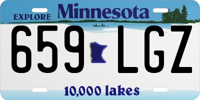MN license plate 659LGZ