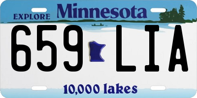 MN license plate 659LIA