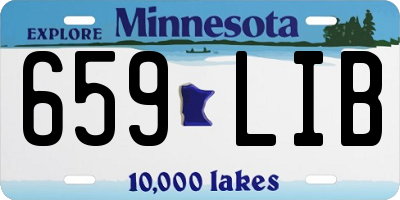 MN license plate 659LIB