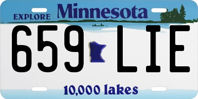 MN license plate 659LIE
