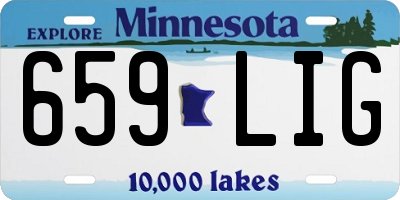 MN license plate 659LIG