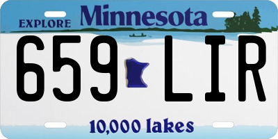 MN license plate 659LIR