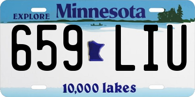 MN license plate 659LIU