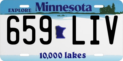 MN license plate 659LIV