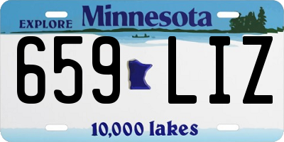 MN license plate 659LIZ
