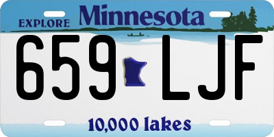 MN license plate 659LJF
