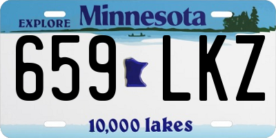 MN license plate 659LKZ