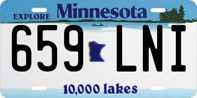 MN license plate 659LNI