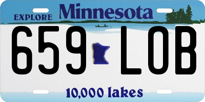 MN license plate 659LOB
