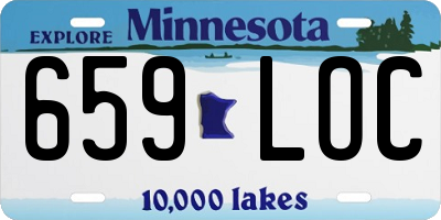 MN license plate 659LOC