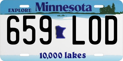 MN license plate 659LOD