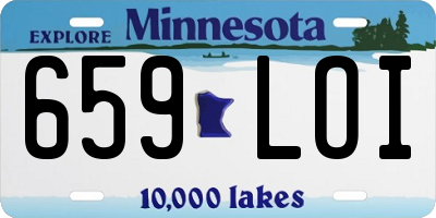 MN license plate 659LOI