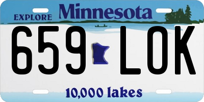 MN license plate 659LOK