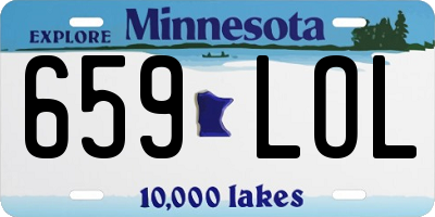 MN license plate 659LOL