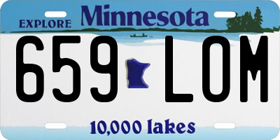 MN license plate 659LOM