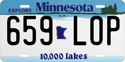 MN license plate 659LOP