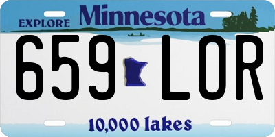 MN license plate 659LOR