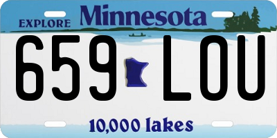 MN license plate 659LOU