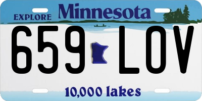 MN license plate 659LOV