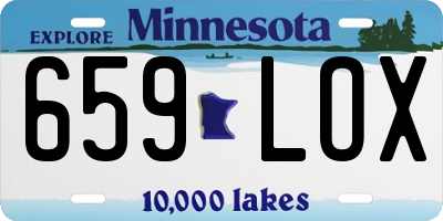 MN license plate 659LOX