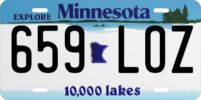 MN license plate 659LOZ