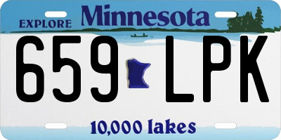MN license plate 659LPK