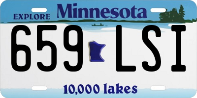 MN license plate 659LSI
