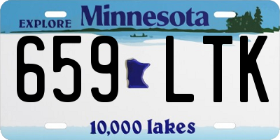 MN license plate 659LTK