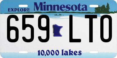 MN license plate 659LTO