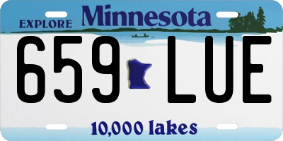 MN license plate 659LUE