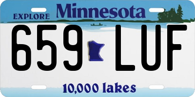 MN license plate 659LUF