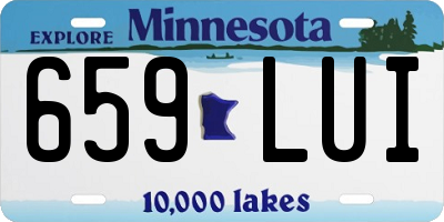 MN license plate 659LUI