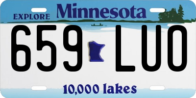 MN license plate 659LUO