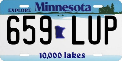 MN license plate 659LUP