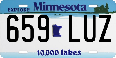 MN license plate 659LUZ
