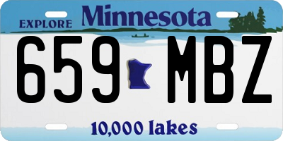 MN license plate 659MBZ