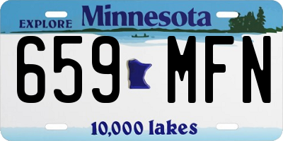 MN license plate 659MFN